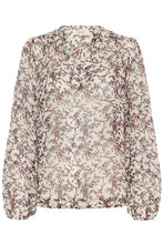Load image into Gallery viewer, Part Two Sandi georgette print blouse Whitecap Ruby Flower
