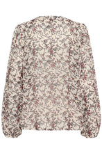Load image into Gallery viewer, Part Two Sandi georgette print blouse Whitecap Ruby Flower
