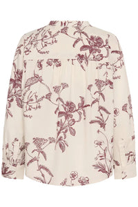 Part Two Natale print cotton shirt Tawny Port Botanical