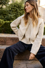Load image into Gallery viewer, Part Two Sindy cable button side knit French Oak Melange
