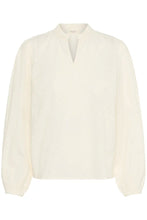 Load image into Gallery viewer, Part Two Eimy broderie anglaise blouse Eggnog
