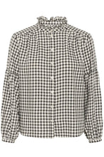 Load image into Gallery viewer, Part Two Samilla check shirt Dark Navy Mini
