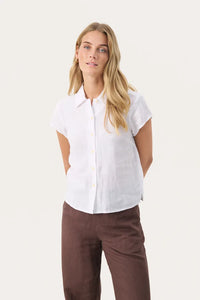 Part Two Ritte Pure Linen shirt Bright White