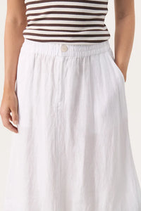 Part Two Rehana linen skirt Bright White