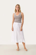 Load image into Gallery viewer, Part Two Rehana linen skirt Bright White
