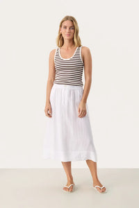 Part Two Rehana linen skirt Bright White
