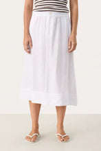Load image into Gallery viewer, Part Two Rehana linen skirt Bright White
