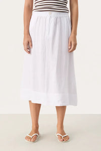 Part Two Rehana linen skirt Bright White