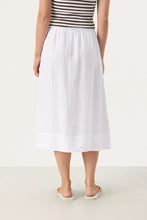 Load image into Gallery viewer, Part Two Rehana linen skirt Bright White
