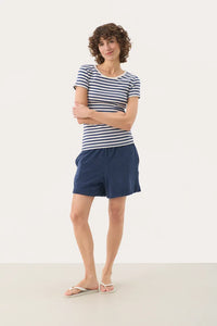 Part Two Rochelle ribbed stripe T shirt Oceana Stripe