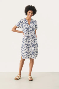 Part Two Aminase linen print dress Oceana Contrast