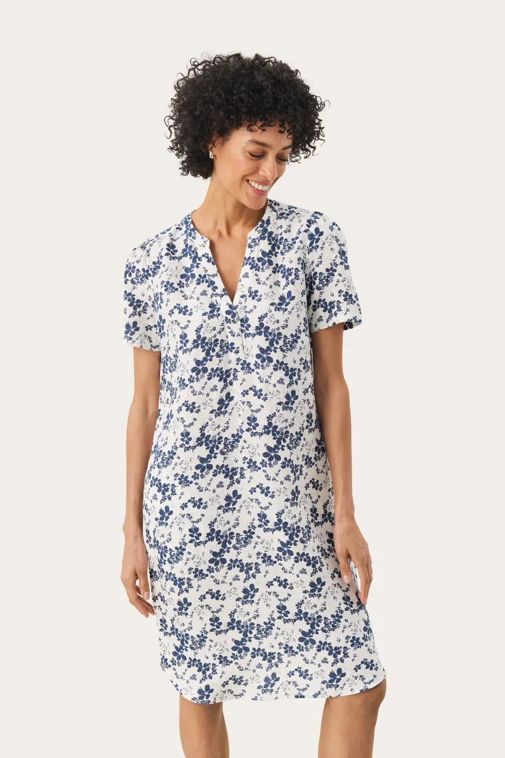 Part Two Aminase linen print dress Oceana Contrast