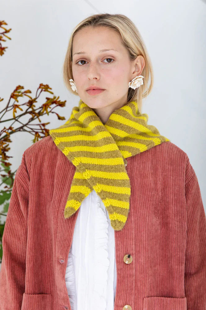 Bonté Elizabeth triangle stripe scarf Pine