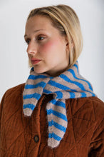 Load image into Gallery viewer, Bonté Elizabeth striped triangle scarf Hassar Blue
