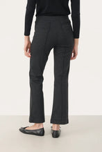 Load image into Gallery viewer, Part Two Pontas stright leg tricot trouser Dark Grey Check
