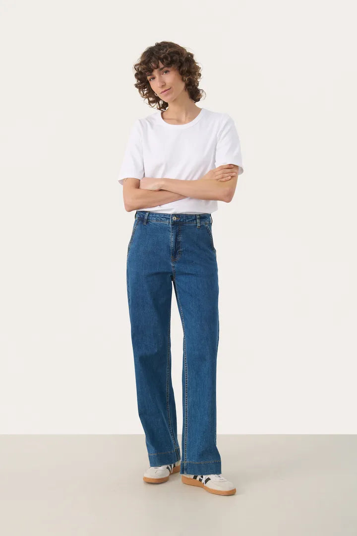 Part Two Barba wide leg jean Medium Dark Blue