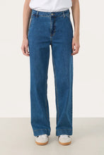 Load image into Gallery viewer, Part Two Barba wide leg jean Medium Dark Blue
