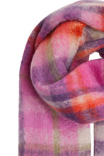 Load image into Gallery viewer, Ichi Olly checked cosy scarf Imperial Purple
