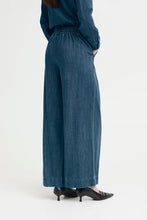Load image into Gallery viewer, Ichi Aubery wide leg lyocell jeans Washed Dark Blue
