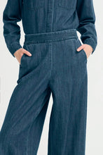 Load image into Gallery viewer, Ichi Aubery wide leg lyocell jeans Washed Dark Blue
