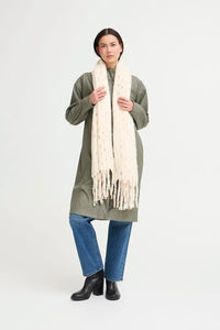Ichi Laere multi colour nepp cosy scarf Almond Milk