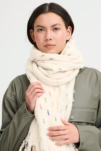 Ichi Laere multi colour nepp cosy scarf Almond Milk