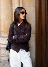 Load image into Gallery viewer, Ichi Brula teddy soft V neck cardigan Coffee Bean
