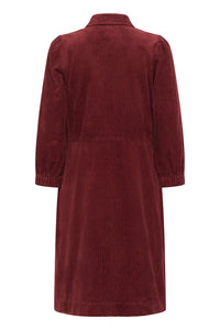 Part Two Eyvors zip front cord dress Tawny Port