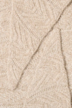 Load image into Gallery viewer, Ichi Amynte pointelle knit triangle neck scarf Oatmeal Melange
