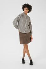 Load image into Gallery viewer, Part Two Samilla check shirt Dark Navy Mini
