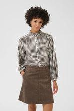 Load image into Gallery viewer, Part Two Samilla check shirt Dark Navy Mini

