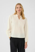 Load image into Gallery viewer, Part Two Eimy broderie anglaise blouse Eggnog
