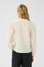 Load image into Gallery viewer, Part Two Eimy broderie anglaise blouse Eggnog
