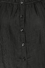 Load image into Gallery viewer, Ichi Foxa square neck crinkle blouse Black - CW CW 
