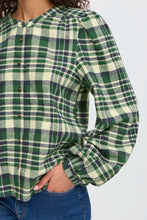 Load image into Gallery viewer, Ichi Amanna brushed flannel check shirt Pineneedle
