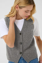 Load image into Gallery viewer, Part Two Sylva wool waistcoat Medium Grey Melange

