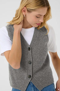 Part Two Sylva wool waistcoat Medium Grey Melange