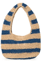 Load image into Gallery viewer, Ichi Esther striped shoulder bag Golden Brown Blue - CW CW 
