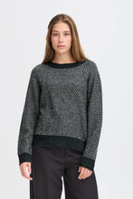 Load image into Gallery viewer, Ichi Kamara LS20 jacquard pattern pullover Total Eclipse
