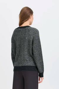 Ichi Kamara LS20 jacquard pattern pullover Total Eclipse