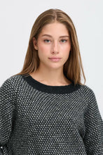 Load image into Gallery viewer, Ichi Kamara LS20 jacquard pattern pullover Total Eclipse
