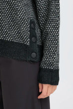Load image into Gallery viewer, Ichi Kamara LS20 jacquard pattern pullover Total Eclipse
