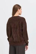 Load image into Gallery viewer, Ichi Brula teddy soft V neck cardigan Coffee Bean
