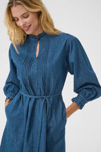Load image into Gallery viewer, Part Two Sarine indigo dress Medium Dark Blue
