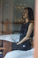 Load image into Gallery viewer, Ichi Jumi tailored cropped waistcoat Dark Blue
