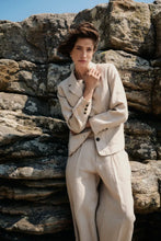 Load image into Gallery viewer, Part Two Alita linen blazer Neutral Pinstripe - CW CW 
