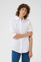 Load image into Gallery viewer, Part Two Natinka pleat front detail shirt Bright White
