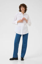 Load image into Gallery viewer, Part Two Natinka pleat front detail shirt Bright White

