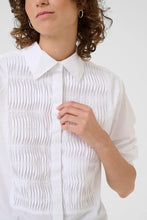 Load image into Gallery viewer, Part Two Natinka pleat front detail shirt Bright White
