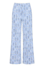 Load image into Gallery viewer, Ichi Kate printed knit trouser Sodalite Blue Ikat - CW CW 
